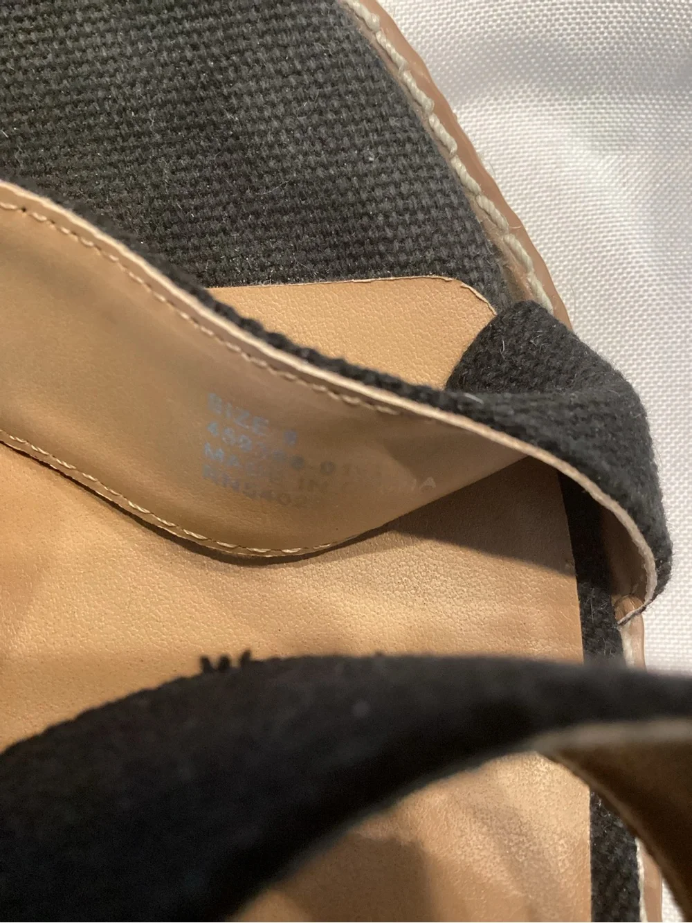 Banana Republic Black Espadrille Wedge Sandals